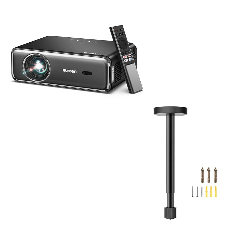 Amazon.com: Aurzen Eazze D1 Pro Smart Projector with Mount
